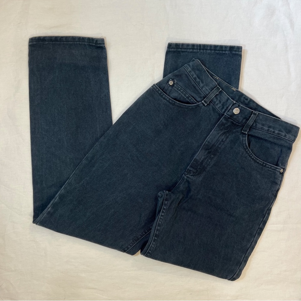 Vintage Lee Classic‎ Washed Black High Rise Straight Jeans